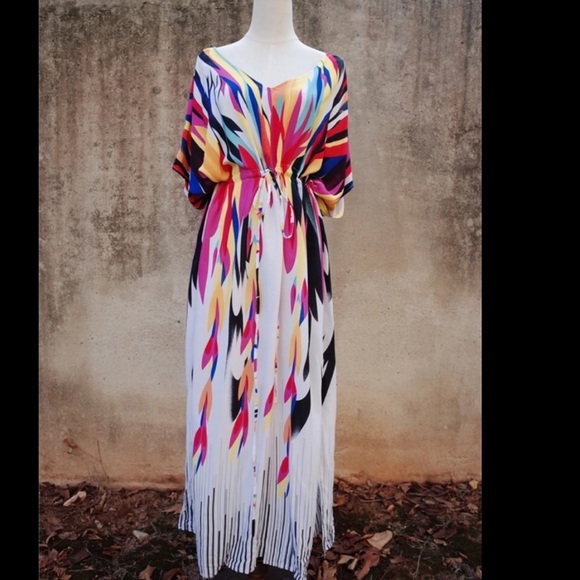 Oaxaca Vibrant Swim Gown Coverup - Picture 4 of 7